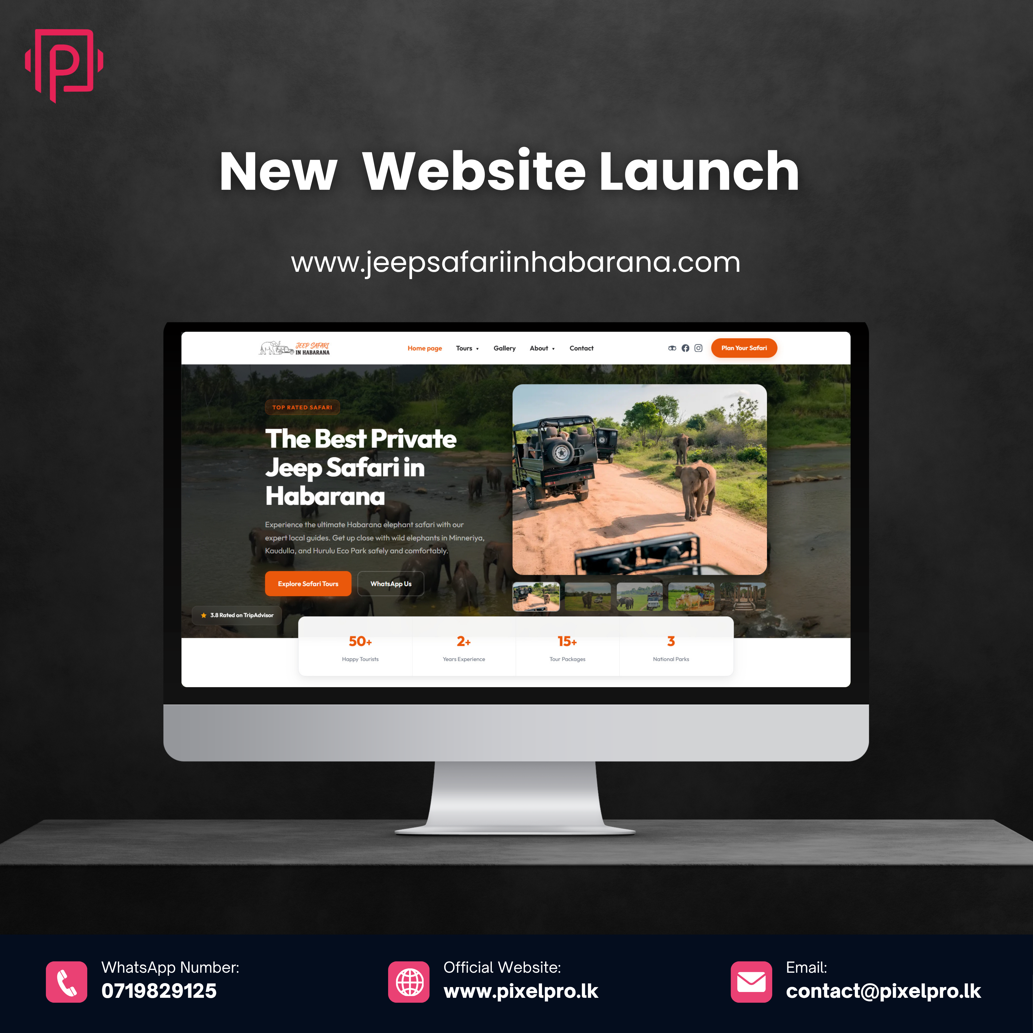 Jeep Safari in Habarana — Safari Booking Website designed by PixelPro Solution Sri Lanka
